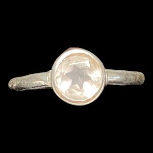 Ring Quartz Size 7.5 Women Sterling Silver 925